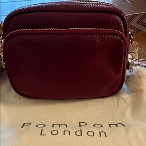 Pom Pom London Wine Crossbody Bag